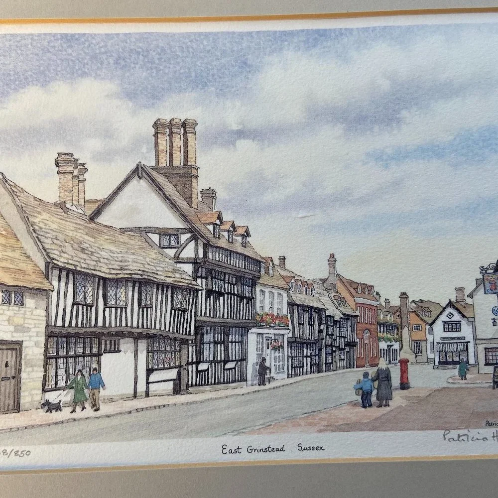 PATRICIA HALL Signed Print Artist SUSSEX